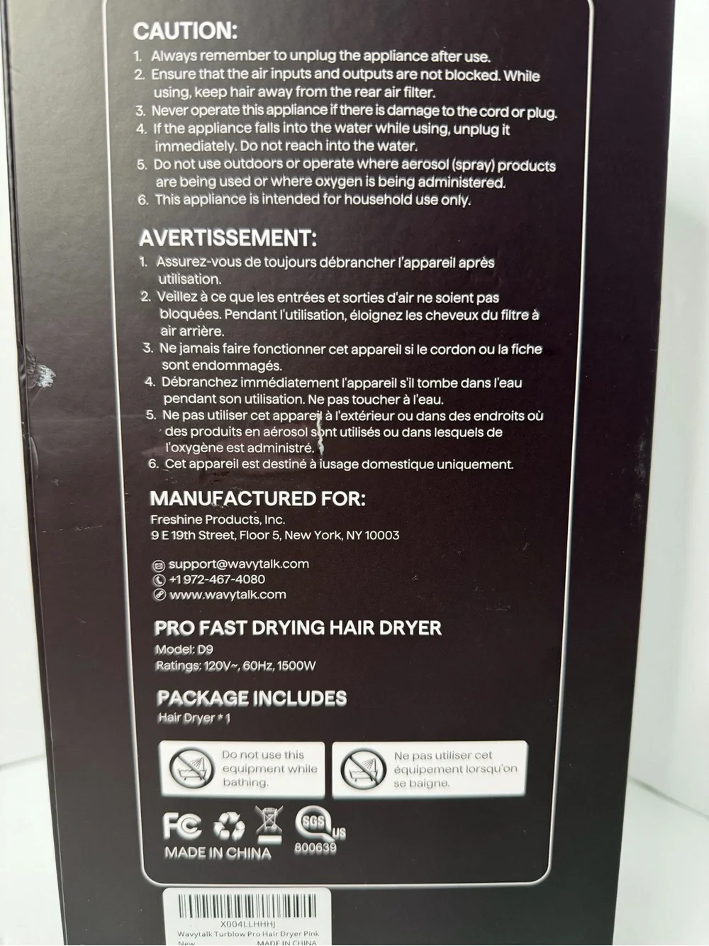 Pink Wavytalk Turblow Pro Fast Drying Blow Dryer
